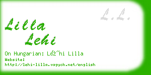 lilla lehi business card